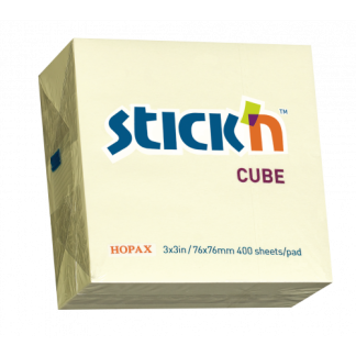 Notiskub 76x76 400 Blad Gul