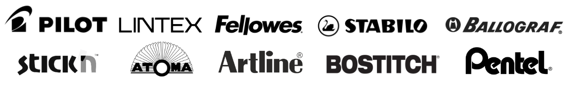 Några av de varumärken Office Manager arbetar med